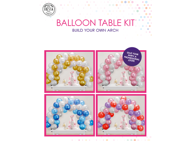 Ballongbuesett til bord - gjør-det-selv 2 fester, 10 stenger, 20 festeringer 