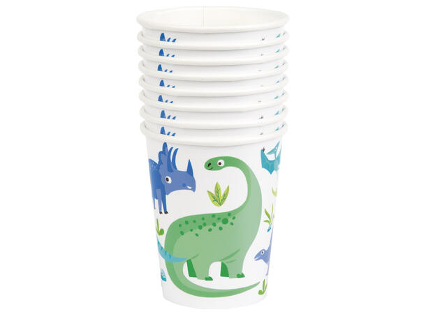 Blue & Green Dinosaur 8 Kopper i papp - 2,5dl