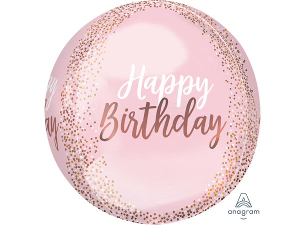 Blush Birthday 1 Ballongball - ORBZ - 38x40cm