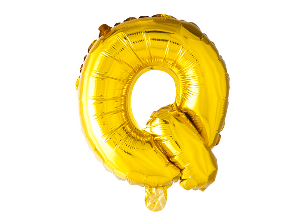 Bokstavballong - Q - Gull 1 Folieballong - 41cm (16")