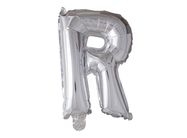 Bokstavballong - R - Sølv 1 Folieballong - 41cm (16")
