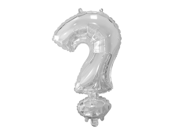 Bokstavballong - ? - Sølv 1 Folieballong - 41cm (16")