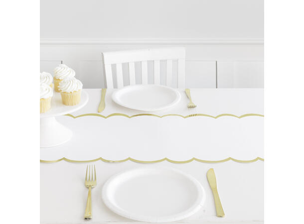 Elegant Valentine - løper med  bølgekant 1 Bordløper i papir