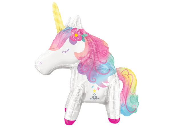Enchanted Unicorn 1 Folieballong 3D - 55x63cm