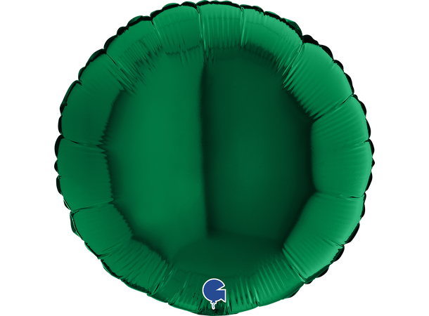 Ensfarget - Dark Green 1 Folieballong - Rund - 18" (43cm)