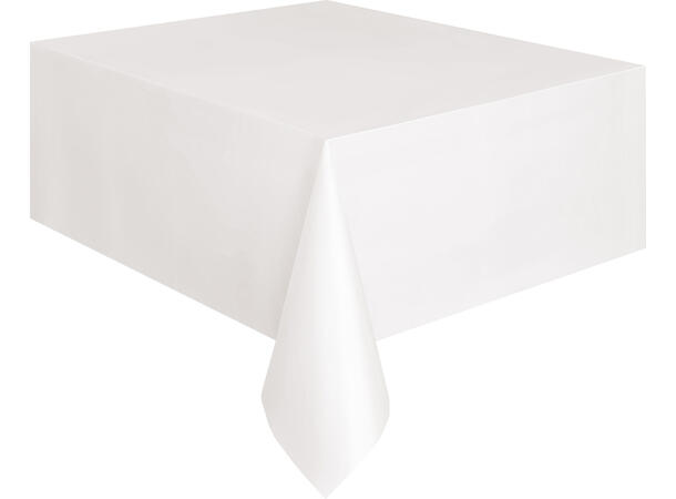 Ensfarget - Hvit - Kompakt Pakket 1 Plastikkduk firkantet - 137x214cm