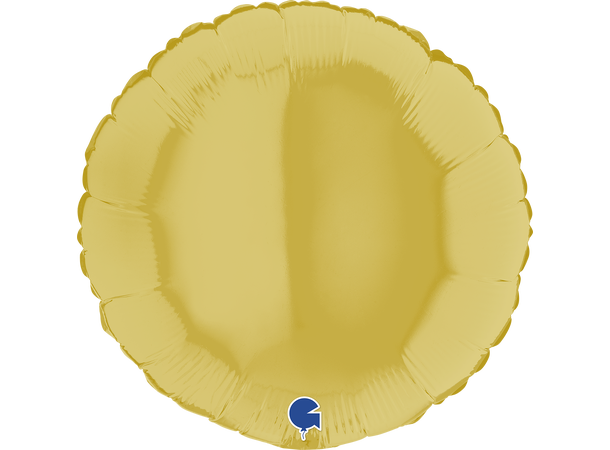 Ensfarget - Pastel Yellow 1 Folieballong - Rund - 18" (43cm)