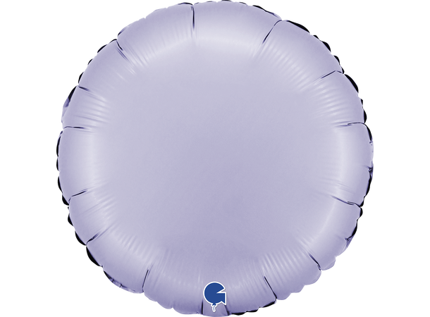 Ensfarget - Satin Lilac 1 Folieballong - Rund - 18" (43cm)
