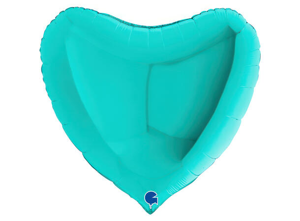 Ensfarget - Tiffany 1 Folieballong - Hjerte - 36" (91cm)