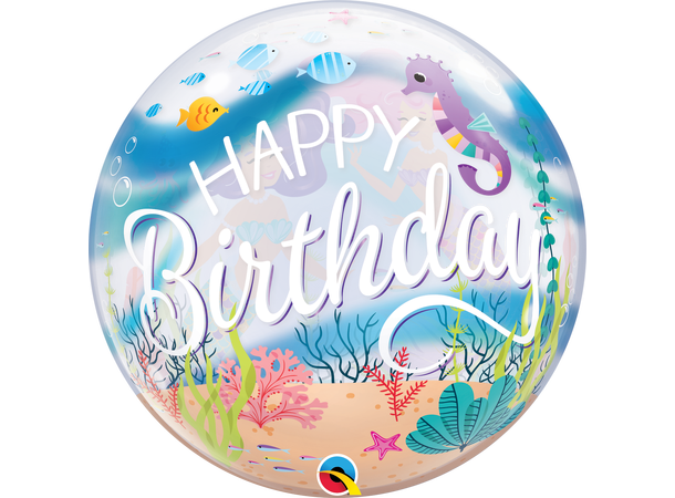 Mermaid Birthday Party 1 Bubbleballong - 56cm (22")