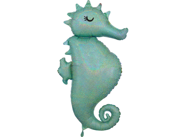 Mermaid Wishes Seahorse 1 Stor folieballong med form - 50x96cm