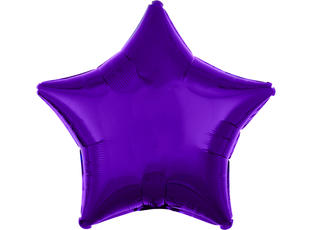 Metallic Purple 1 Folieballong - Stjerne - 19" (48cm)