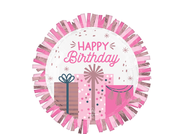 Pastel Birthday 1 Stor folieballong med form - 60x60cm