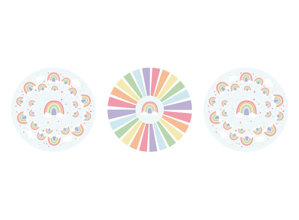 Pastel Rainbow 75 Cupcakeformer - 3,2x4,8cm 