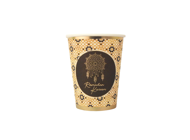 Ramadan Kareem Party - Black & Gold 10 Kopper i papp - 2,5dl