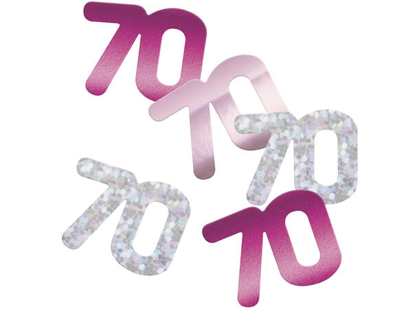 Rosa & Sølv Glitz - #70 1 Pose Bordkonfetti - 14g