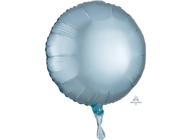 Satin Luxe® Pastel Blue Circle 1 Folieballong - Rund - 18" (43cm)