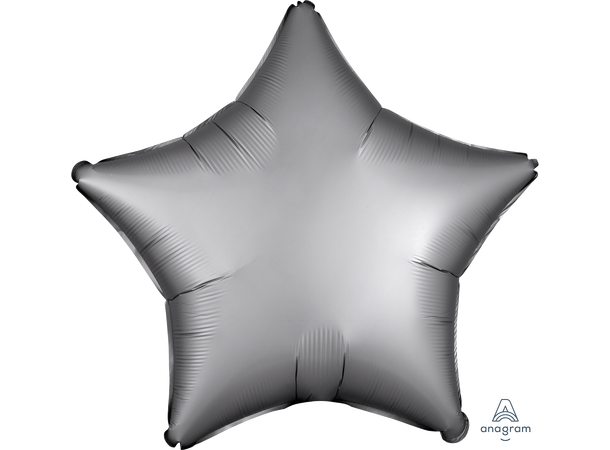 Satin Luxe® Platinum Star 1 Folieballong - Stjerne - 19" (48cm)