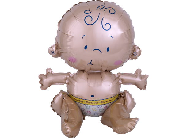 Sitting Baby 1 Folieballong 3D - 33x18cm