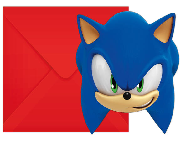 Sonic 6 Invitasjoner med konvolutt