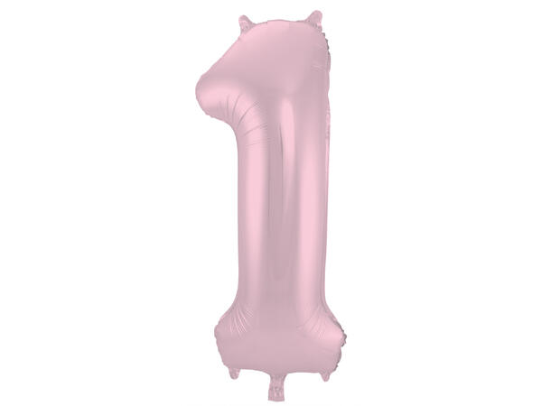 Tallballong - Pastel Rosa Matt - 1 1 Folieballong - 86cm (34")