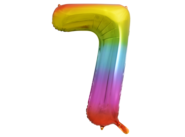 Tallballong - Rainbow - 7 1 Folieballong - 86cm (34")