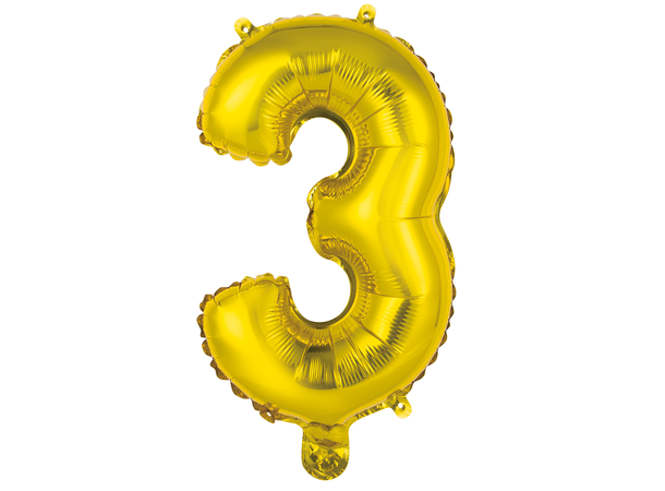 Tallballong # 3 - Gull 1 Folieballong - 41cm (16") 