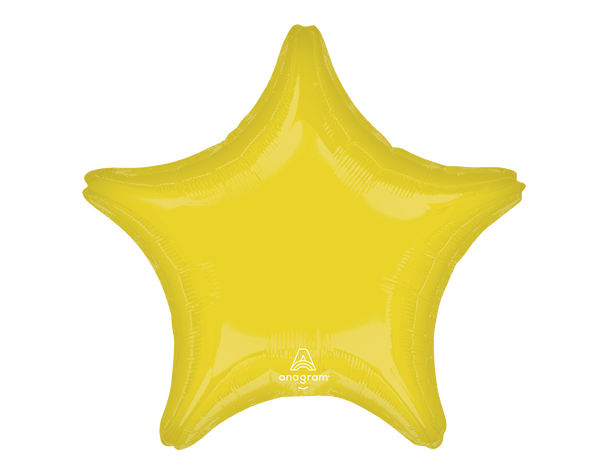 Vibrant Yellow 1 Folieballong - Stjerne - 19" (48cm)
