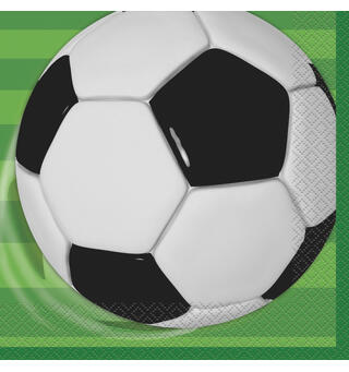 3D Fotball 16 Lunchservietter - 33x33cm
