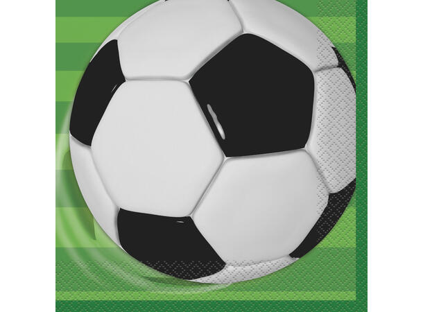 3D Fotball 16 Lunchservietter - 33x33cm