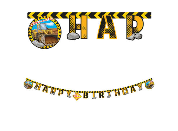 Construction 1 FSC - "Happy Birthday" - Leddbanner