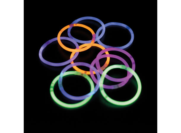 Glowstick armbånd - assortert 10 Glowstick - 20cm
