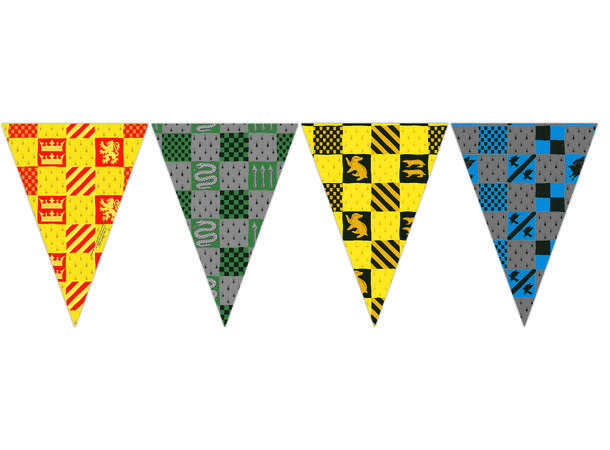 Harry Potter Hogwarts Houses 1 FSC - Papir flaggbanner (9 flagg)