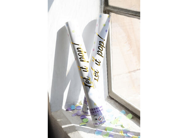 Konfettikanon - Pastel flerfarget 1 konfettikanon - 40cm 