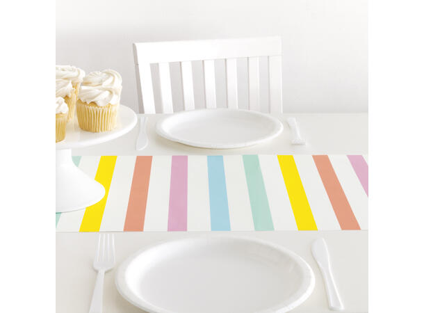 Pastel Ice Cream 1 Bordløper i papir - 0,3x2,13m