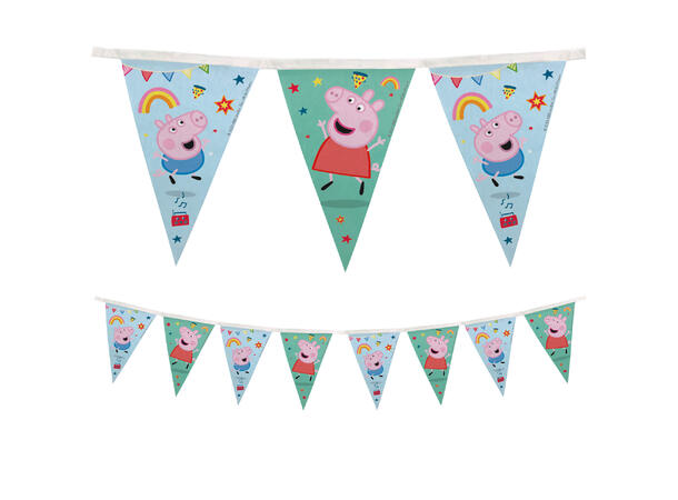 Peppa Pig Messy Play 1 Gjenburkbart Flaggbanner
