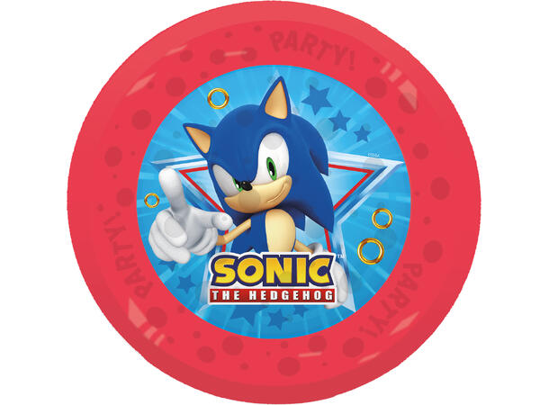 Sonic Speed 4 Gjenbrukbare tallerkener i plast- 21cm