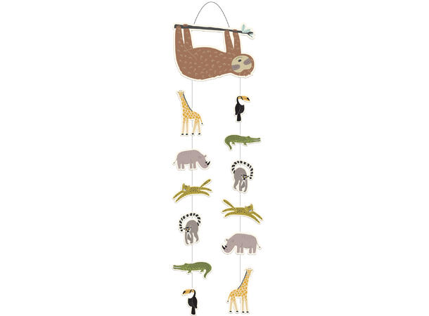 Zoo Party 1 Hengedekorasjon i papir - 30x85cm