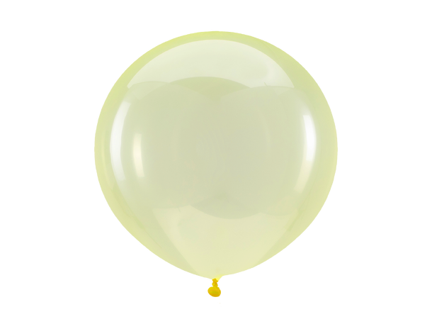 24R - Crystal Clearz™ Yellow 4 Gummiballonger - 61cm (24")
