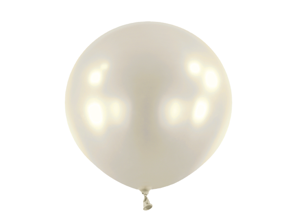 24R - Metallic Silver 4 Gummiballonger - 61cm (24")