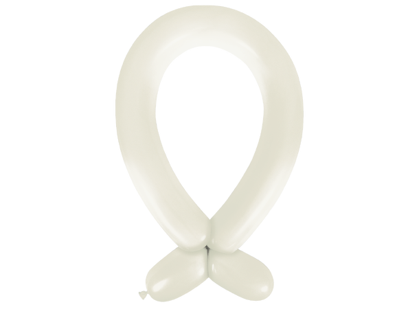360A - Standard Frosty White 50 Gummiballonger til figurer