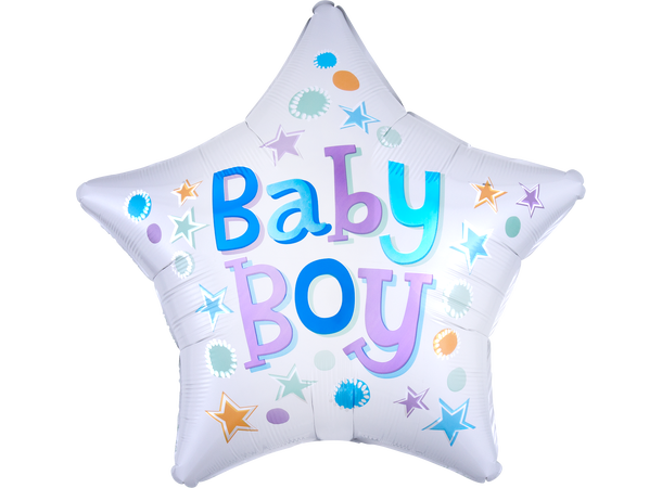 Baby Boy Star 1 Folieballong - Stjerne - 19" (48cm)