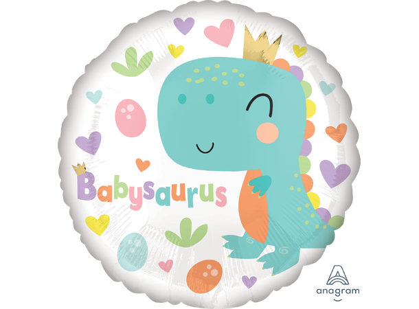 Babysaurus 1 Folieballong - Rund - 19" (45cm)