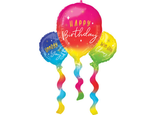 Birthday Fun Balloons 1 Stor folieballong med form - 66x91cm
