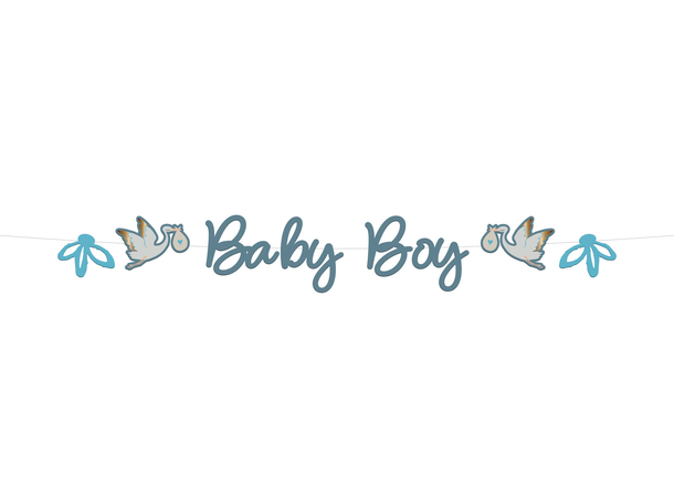 Blooming Baby Boy 1 Bokstavbanner i papir - 2m