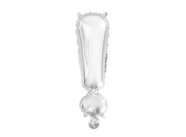 Bokstavballong - ! - Sølv 1 Folieballong - 41cm (16")