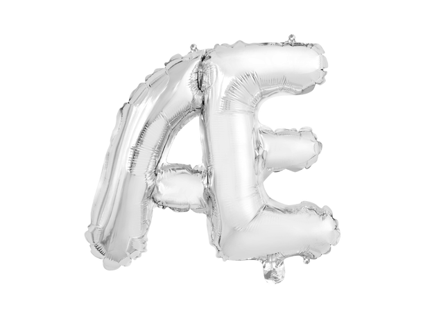 Bokstavballong - Æ - Sølv 1 Folieballong - 41cm (16")