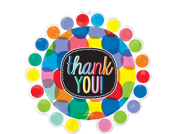 Bubbly Thank You 1 Stor folieballong med form - 63x66cm