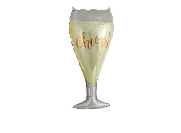 Champagneglass 1 Folieballong med form - 40x84cm