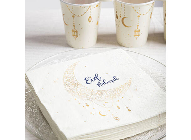 Eid Mubarak 20 Lunchservietter - 33x33cm 